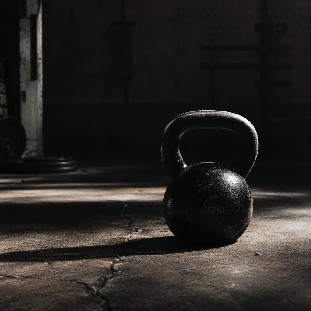Kettlebell on concrete